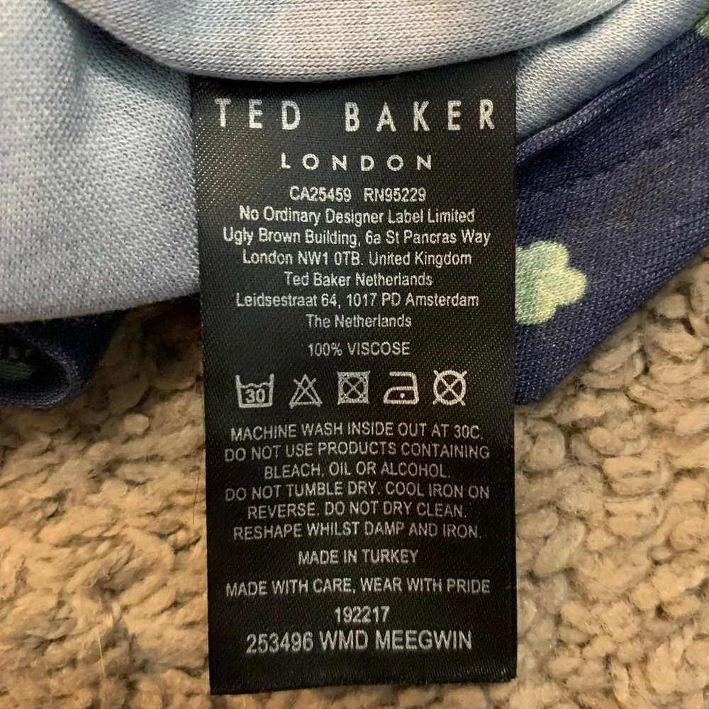 NWOT Ted Baker Meegwin Ditsy Midi Dress Size 1 (4) - Picture 9 of 9